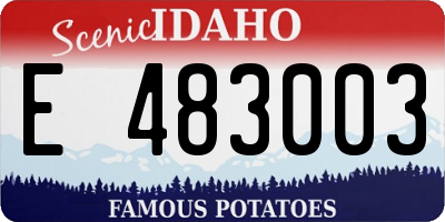 ID license plate E483003