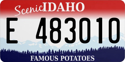 ID license plate E483010
