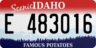 ID license plate E483016