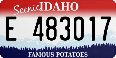 ID license plate E483017