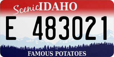 ID license plate E483021