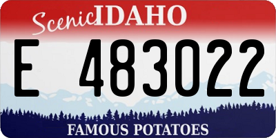 ID license plate E483022