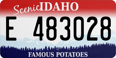 ID license plate E483028