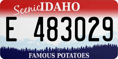 ID license plate E483029