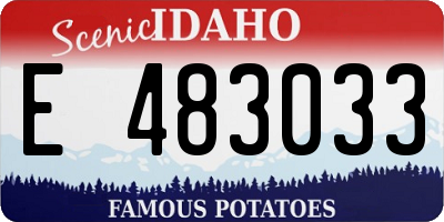 ID license plate E483033