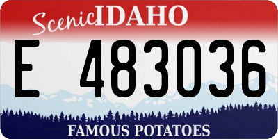 ID license plate E483036