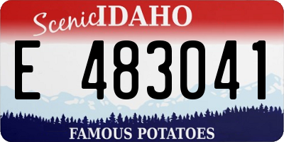 ID license plate E483041