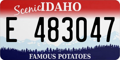 ID license plate E483047