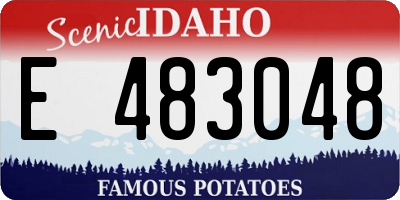 ID license plate E483048