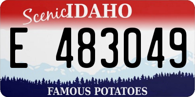 ID license plate E483049