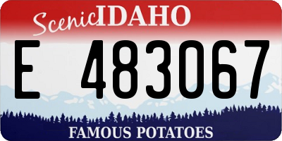 ID license plate E483067
