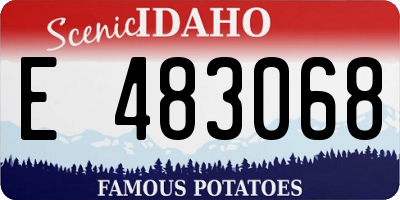 ID license plate E483068
