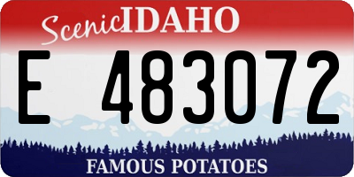 ID license plate E483072