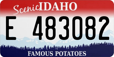 ID license plate E483082
