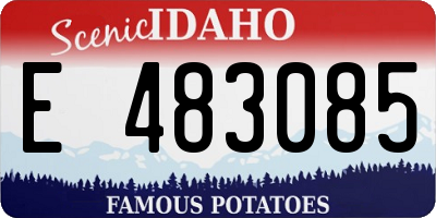 ID license plate E483085
