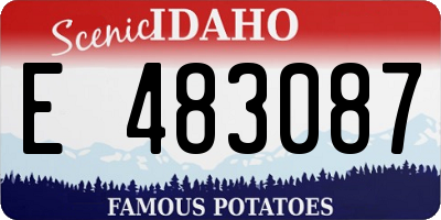 ID license plate E483087