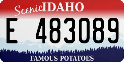 ID license plate E483089
