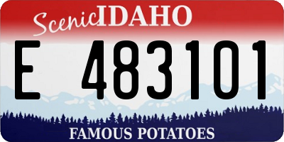 ID license plate E483101