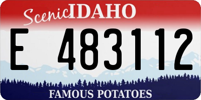 ID license plate E483112