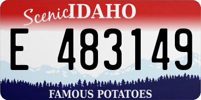 ID license plate E483149
