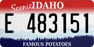 ID license plate E483151