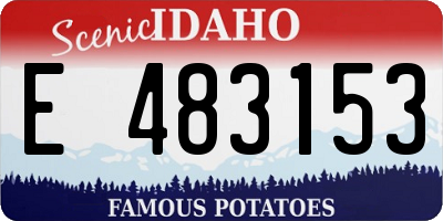 ID license plate E483153