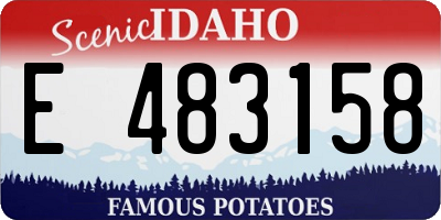 ID license plate E483158