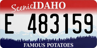 ID license plate E483159