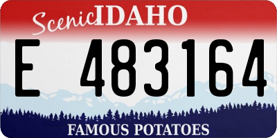 ID license plate E483164