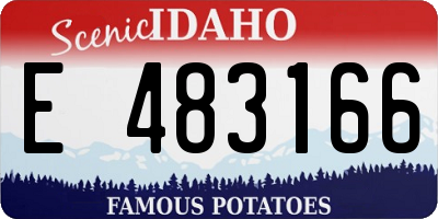 ID license plate E483166