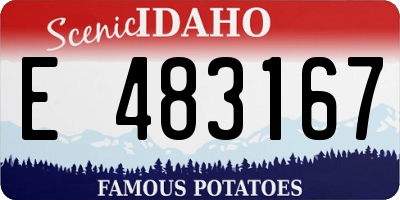 ID license plate E483167