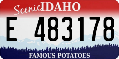 ID license plate E483178