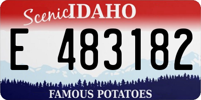 ID license plate E483182