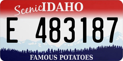 ID license plate E483187