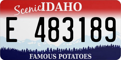 ID license plate E483189