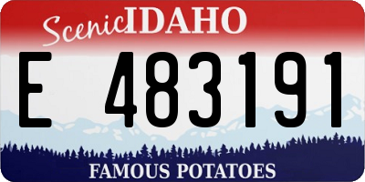 ID license plate E483191