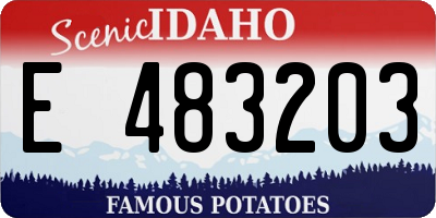 ID license plate E483203