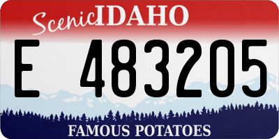 ID license plate E483205
