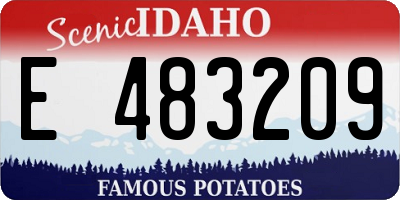 ID license plate E483209
