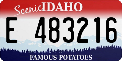 ID license plate E483216