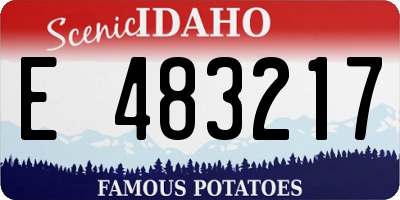 ID license plate E483217