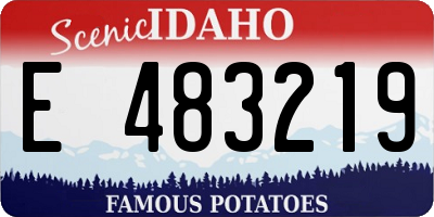 ID license plate E483219