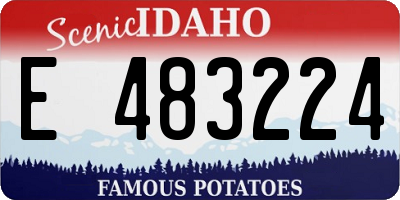 ID license plate E483224