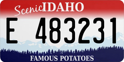 ID license plate E483231