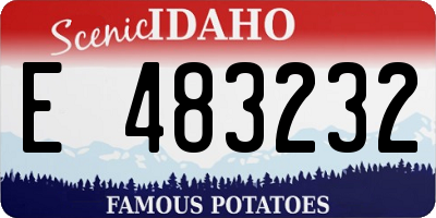 ID license plate E483232