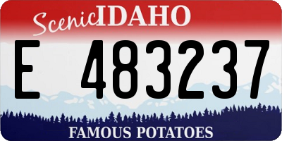 ID license plate E483237
