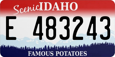ID license plate E483243