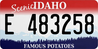 ID license plate E483258