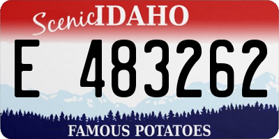 ID license plate E483262
