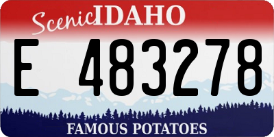ID license plate E483278